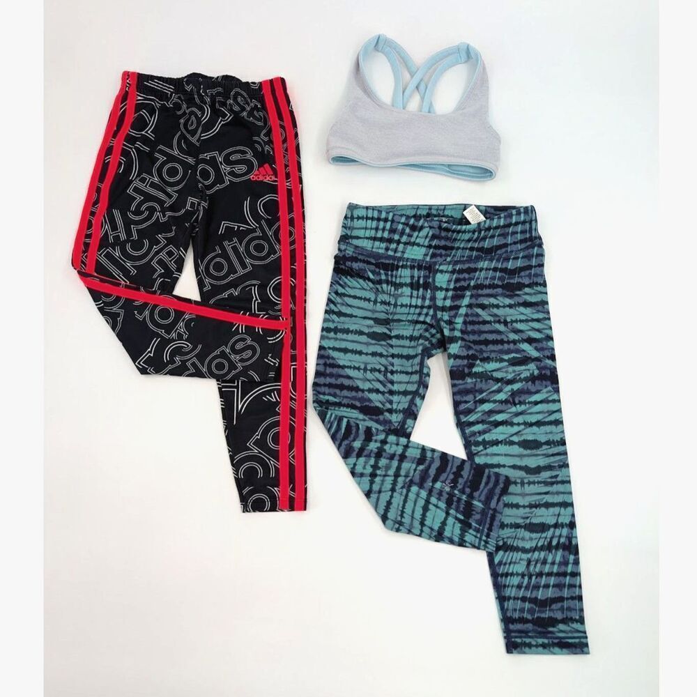 3 Piece Activewear Girls 6-7 Small Ivivva Sports Bra Athleta Adidas Leggings